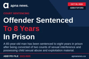 Abbotsford offender sentenced eight years prison graphic