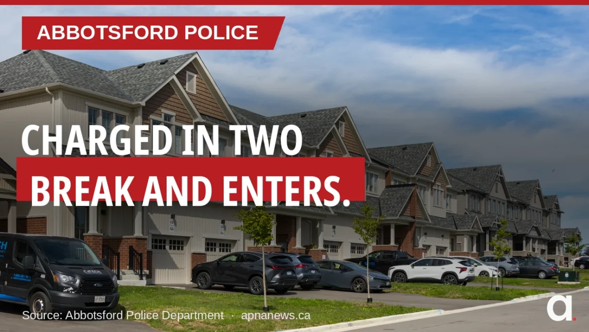 Abbotsford police charge man in two break and enters