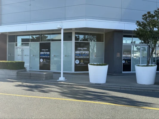 Abbotsford Public Safety Collaboration Hub storefront at Highstreet