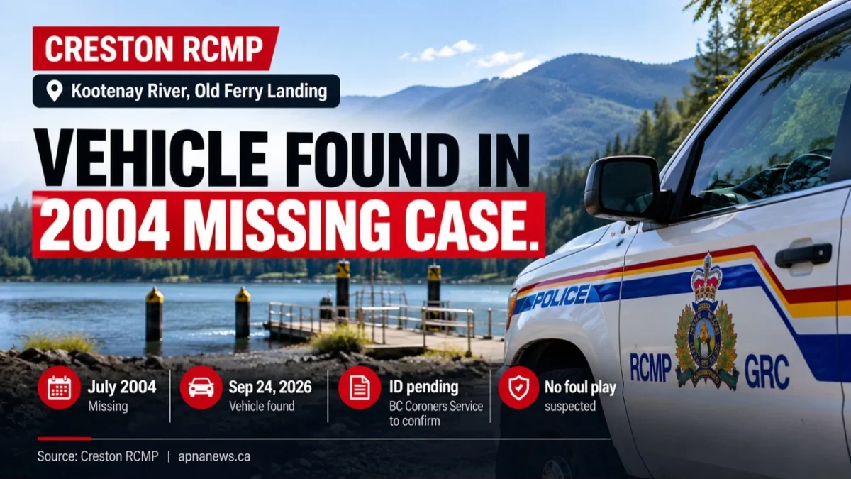 Vehicle recovered in Creston missing person case from 2004