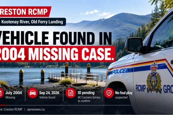 Vehicle recovered in Creston missing person case from 2004