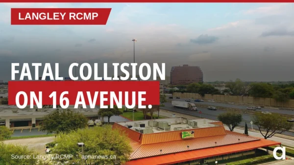 Langley RCMP investigating fatal collision on 16 Avenue