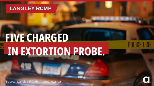 Five charged in Langley RCMP extortion investigation