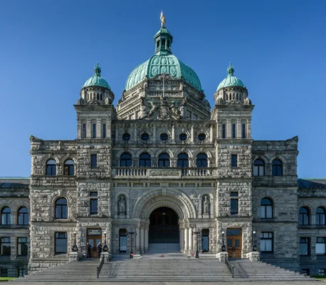 BC Legislature main entrance, Victoria