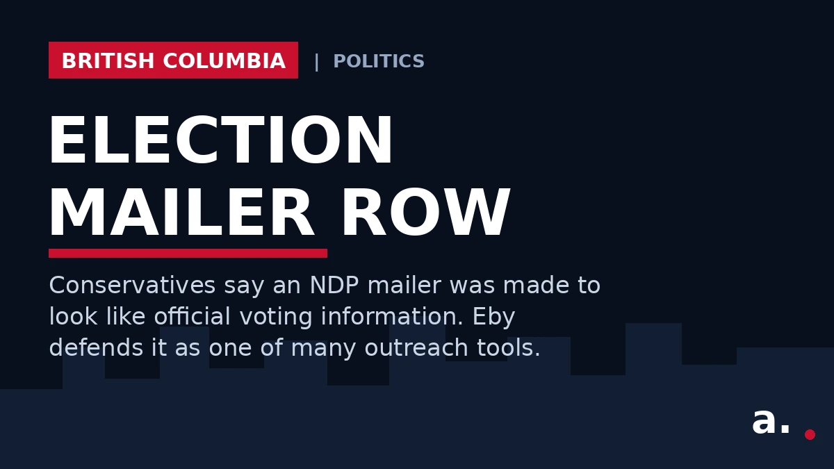 Graphic: Conservatives accuse the NDP of mailing a lookalike official election letter