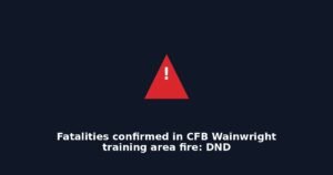 Abstract graphic for CFB Wainwright training area fire fatalities story