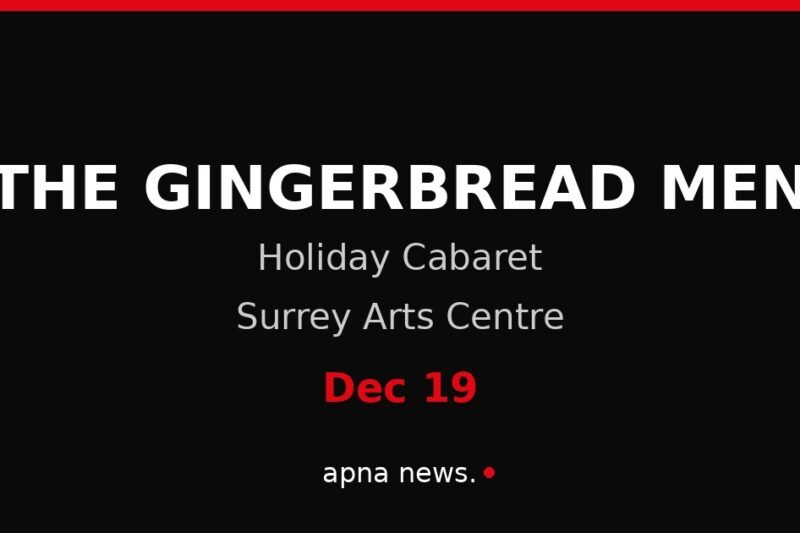 The Gingerbread Men holiday cabaret plays Surrey Dec 19