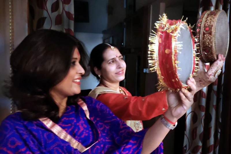 Karwa Chauth Pooja at Surrey Temple on Oct. 28, Moonrise 7:09 PM