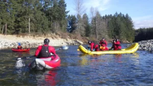 Nanaimo Search and Rescue volunteers during a water rescue exercise, in a stock photo supplied by Nanaimo RCMP.