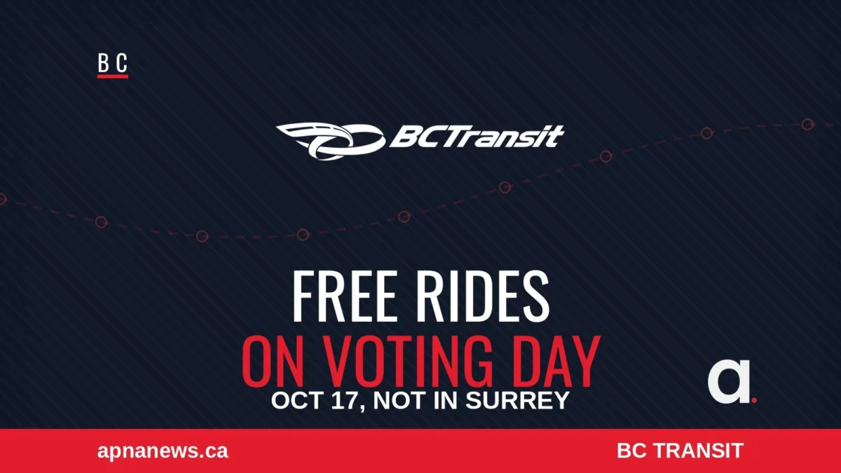 BC Transit logo with October 17 election day notice