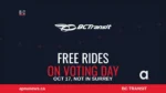BC Transit logo with October 17 election day notice