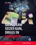 Evidence seized during CFSEU-BC gang enforcement deployment in Kamloops