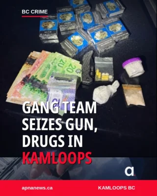 Evidence seized during CFSEU-BC gang enforcement deployment in Kamloops