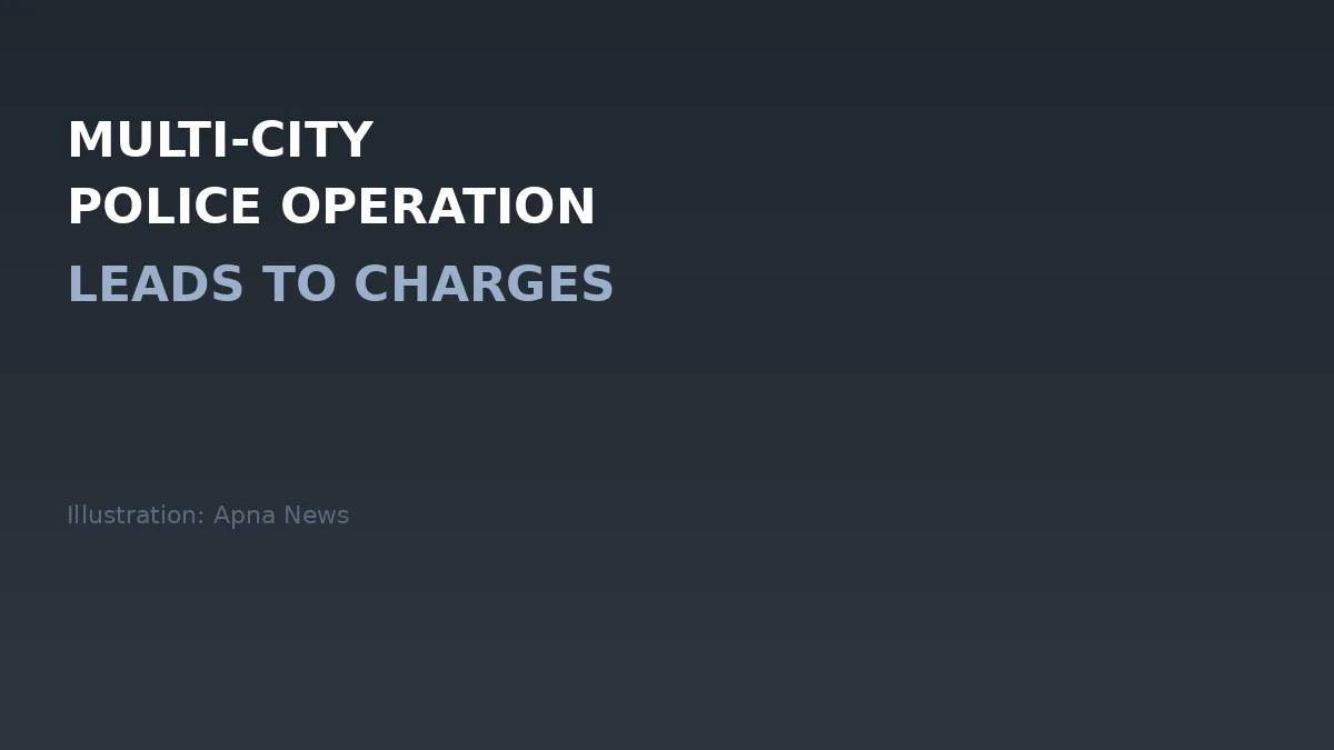 Abstract graphic for multi-city police operation story