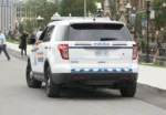 An RCMP Ford Police Interceptor Utility vehicle on Parliament Hill