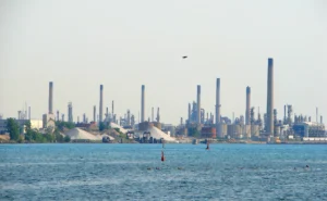 Refineries in Sarnia's Chemical Valley across the St. Clair River