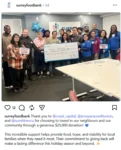 Surrey Food Bank volunteers and staff with the $25,000 ceremonial cheque from Prospera, Coast Capital and Sunshine Coast Financial