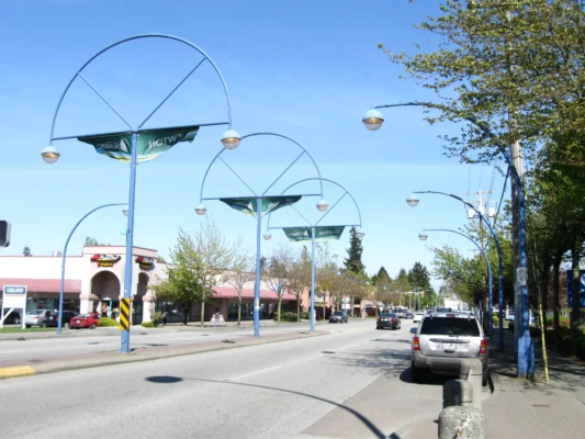 Newton Town Centre commercial street, 72 Avenue, Surrey BC
