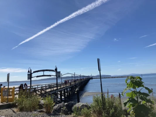 White Rock Pier on a sunny day